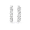 Baguette Cluster Hoop Earrings – Silver & Gold | Lab Diamond or Moissanite