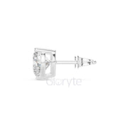 Heart Diamond Stud Earrings