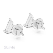 Trillion Cut Diamond Stud Earrings