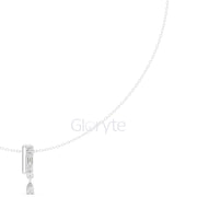 Oval & Pear Drop Diamond Pendant Necklace