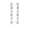 Elegant Multi-Cut Diamond Drop Earrings – Princess, Pear, Oval & Emerald Cuts