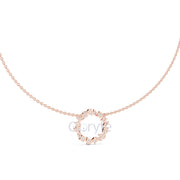Eternal Halo Diamond Wreath Necklace