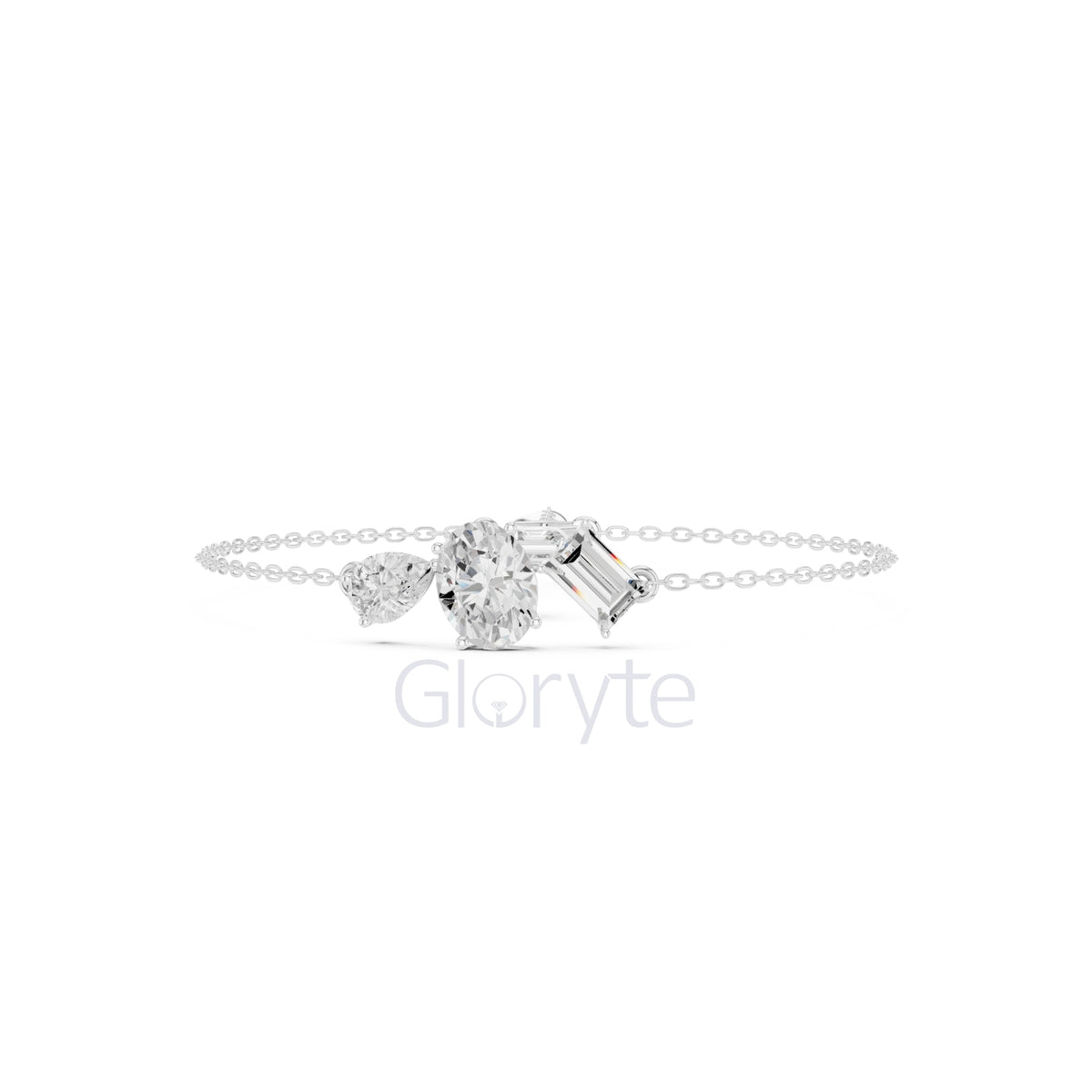 Three-Stone Diamond Tail Bracelet