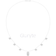 Emerald Halo & Marquise Diamond Necklace