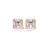 Asscher Diamond Studs in 925 Silver, 14K & 18K Gold