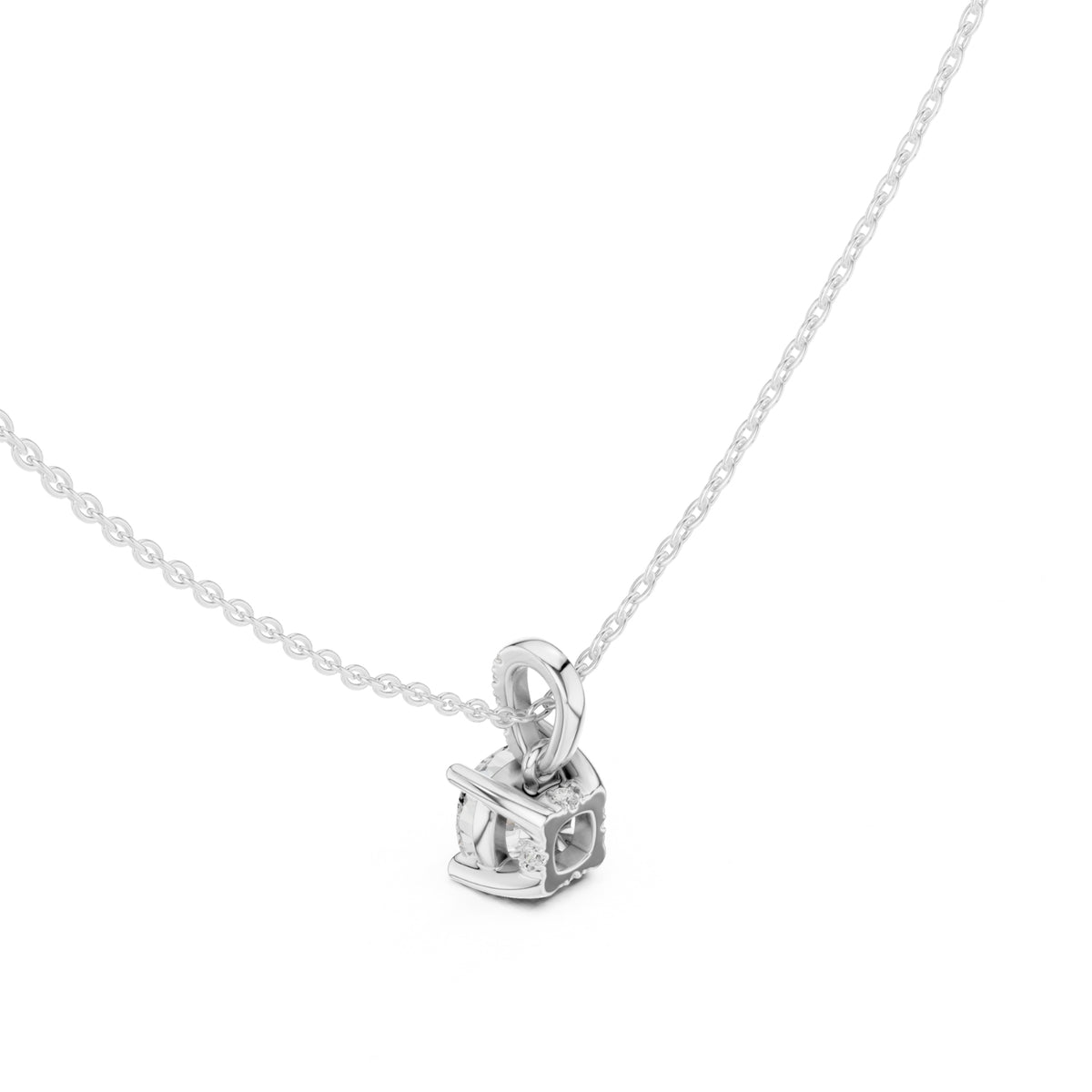 Diamond Solitaire Bezel Pendant Necklace (1.50ct) with Chain