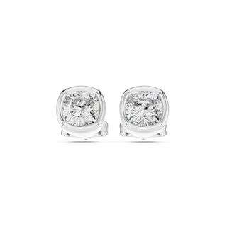 Elegant Bezel Diamond Stud Earrings