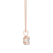 Diamond Solitaire Bezel Pendant Necklace (1.50ct) with Chain
