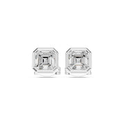 Elegant Bezel Diamond Stud Earrings | 2.50 Carat Total Weight