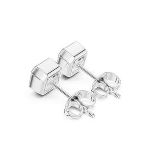 Elegant Bezel Diamond Stud Earrings