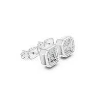 Elegant Bezel Diamond Stud Earrings | 2.50 Carat Total Weight