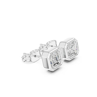 Elegant Bezel Diamond Stud Earrings