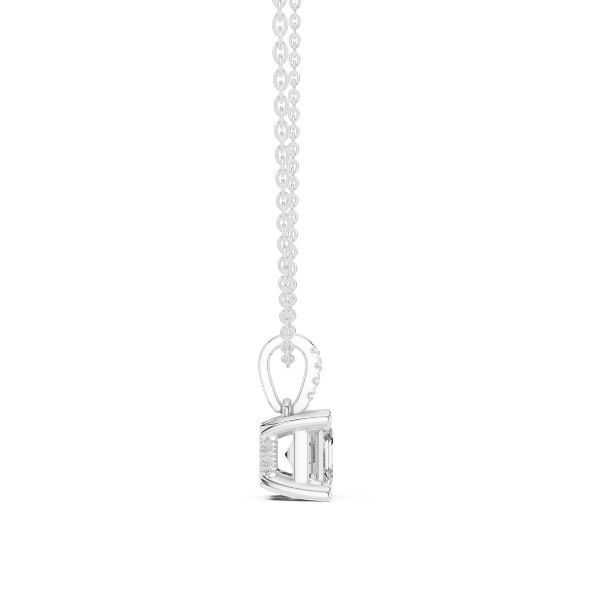 Diamond Solitaire Bezel Pendant Necklace (1.50ct) with Chain