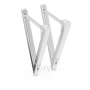 Geometric V-Shape Hoop Earrings