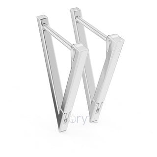 Geometric V-Shape Hoop Earrings