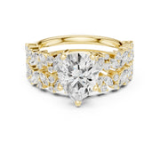 Floral & Round Diamond Cluster Ring – 3.70 CTW