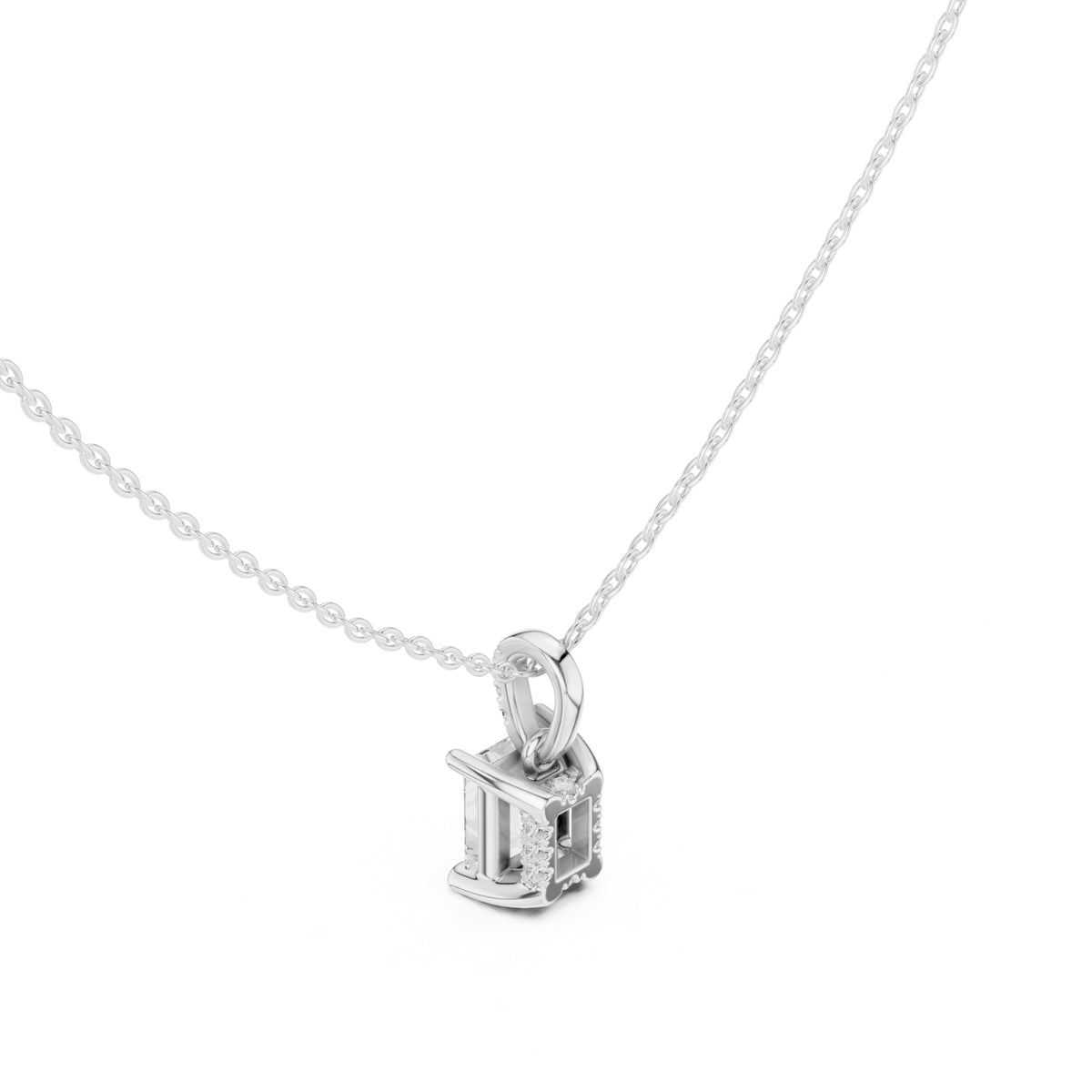 Diamond Solitaire Bezel Pendant Necklace (1.50ct) with Chain
