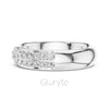 Double Row Pave Diamond Band Ring – Timeless Elegance in 925 Silver, 10K & 14K Gold