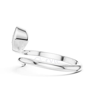 Pear Diamond Bypass Pinky Engagement Ring