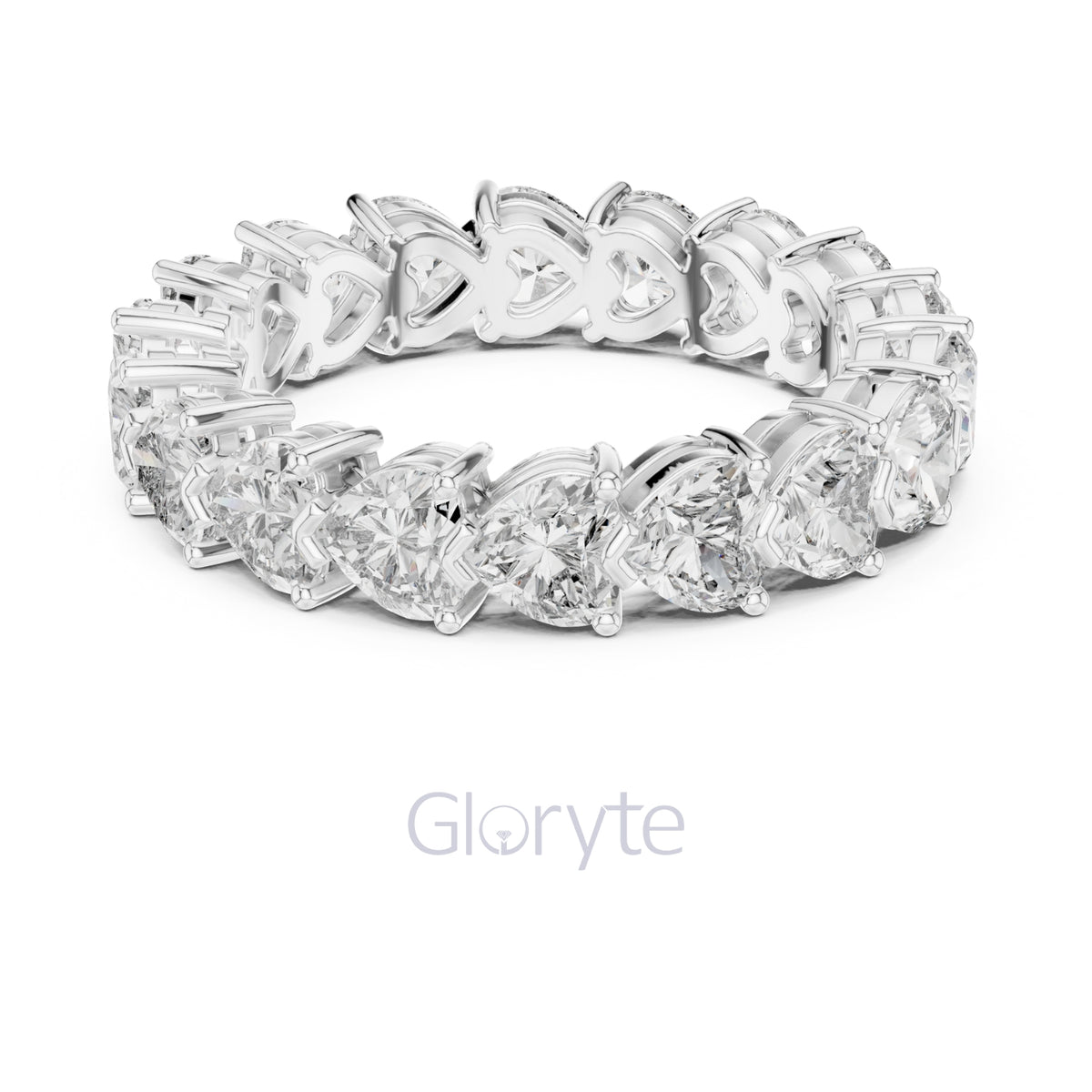 Heart Cut Diamond Eternity Band
