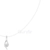 Solitaire Curve Diamond Pendant Necklace