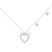 Diamond Heart Pendant Necklace with Dangling Accents – Includes Chain