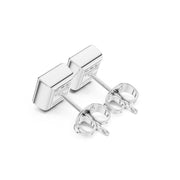 Elegant Bezel Diamond Stud Earrings | 2.50 Carat Total Weight