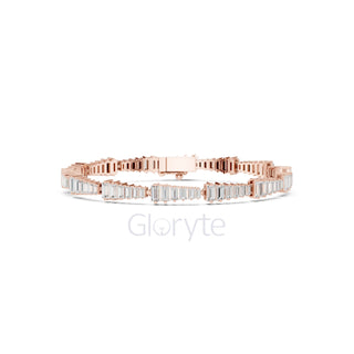 Graduated Baguette Diamond Tennis Bracelet