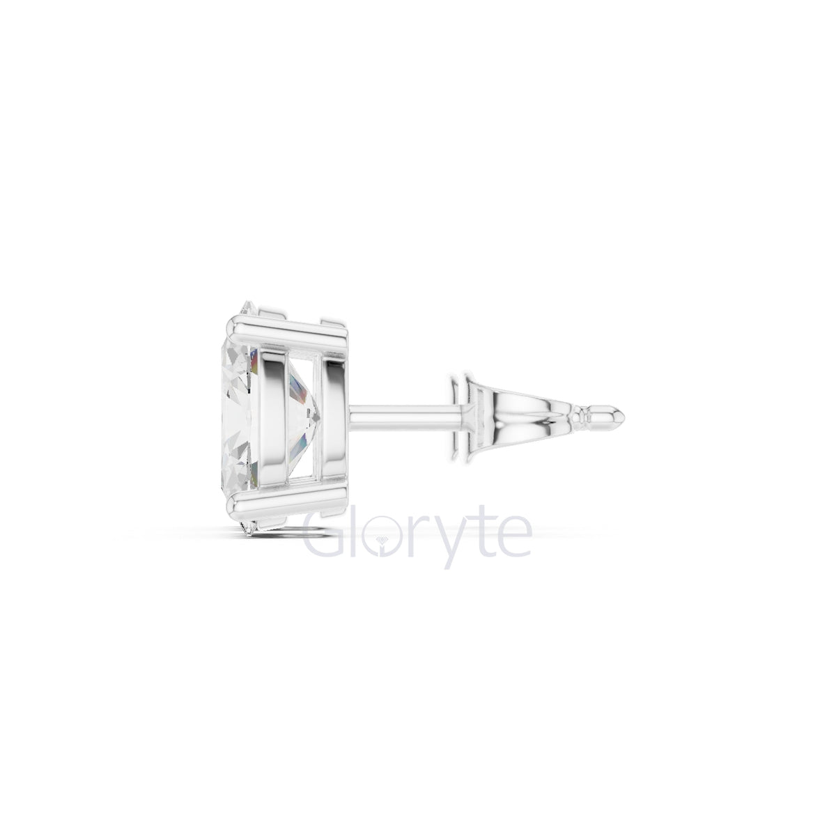 Oval Diamond Stud Earrings
