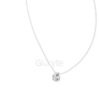 Emerald Solitaire Pendant Necklace (0.39 CT)