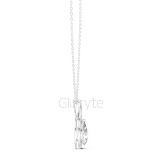 Infinity Halo Pear Pendant Necklace