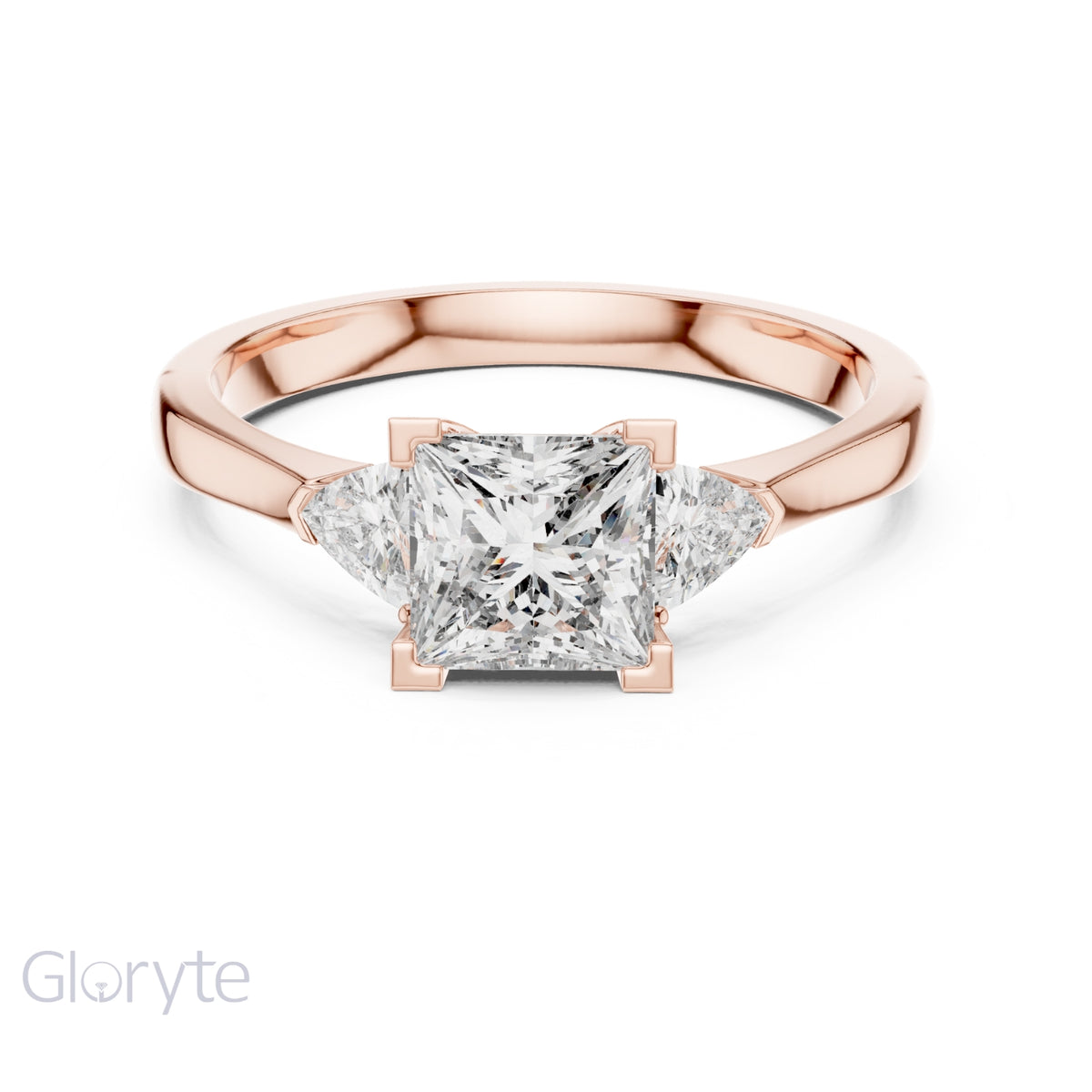 Three Stone Diamond Ring Collection | 1.30 CTW | Trillion Side Stones