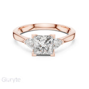 Three Stone Diamond Ring Collection | 1.30 CTW | Trillion Side Stones