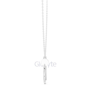 Circle Diamond Accent Pendant Necklace