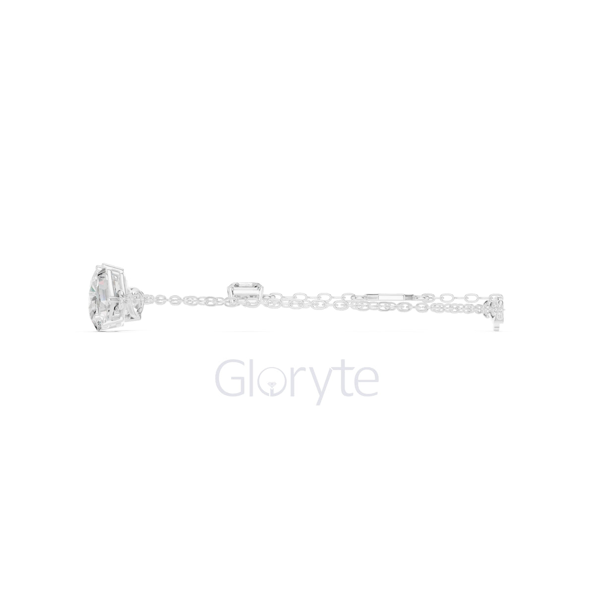 Three-Stone Diamond Tail Bracelet