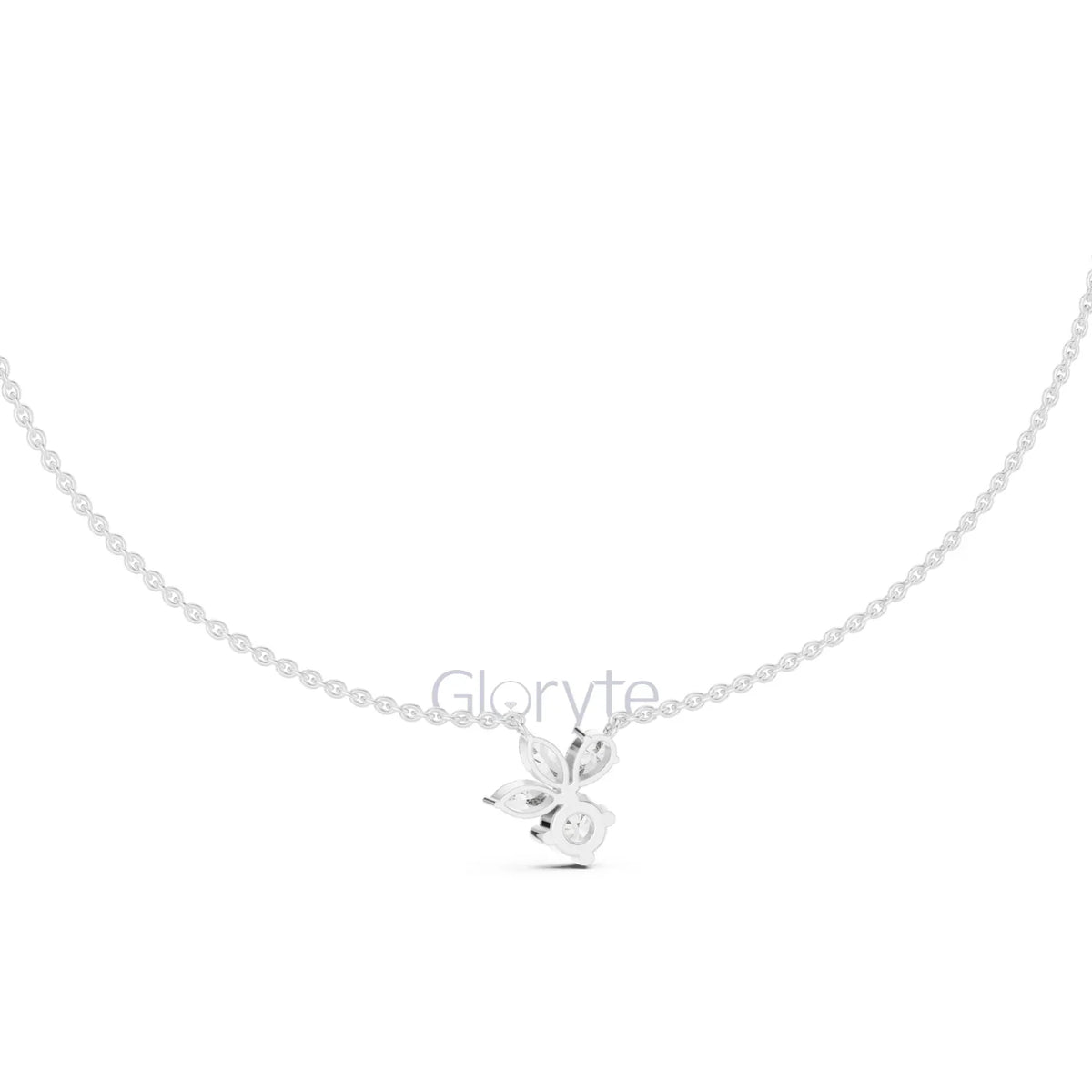 Diamond Floral Pendant Necklace