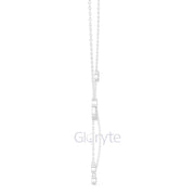 Interlocking Circle Drop Diamond Necklace