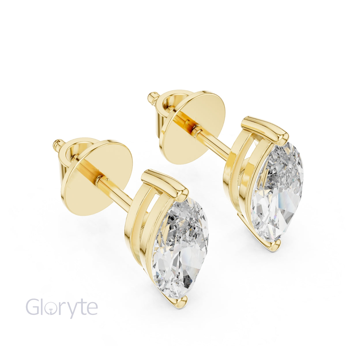Marquise Cut Diamond Stud Earrings