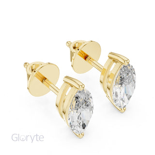 Marquise Cut Diamond Stud Earrings