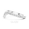 V-Shaped Diamond Band in 925 Silver, 10K & 14K Gold