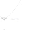 Baguette Cluster Drop Diamond Necklace