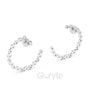 Round Diamond Hoop Earrings in Marquise-Style Bezels – Lab-Grown / Moissanite