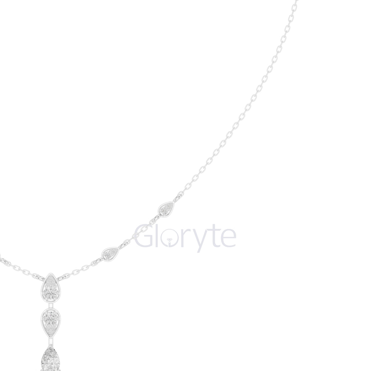 Pear Drop Diamond Necklace