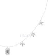 Emerald Halo & Marquise Diamond Necklace