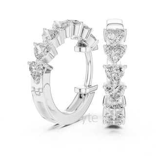 Eternal Heart Hoop Earrings