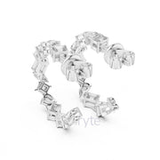 Elegant Multi-Cut Hoop Earrings