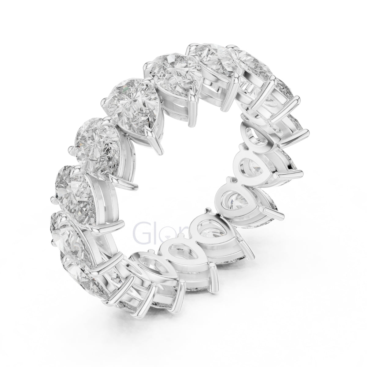 Pear Cut Diamond Eternity Band