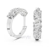 Cluster Diamond Hoop Earrings – Lab-Grown / Moissanite | Sterling Silver, 10k, 14k Gold
