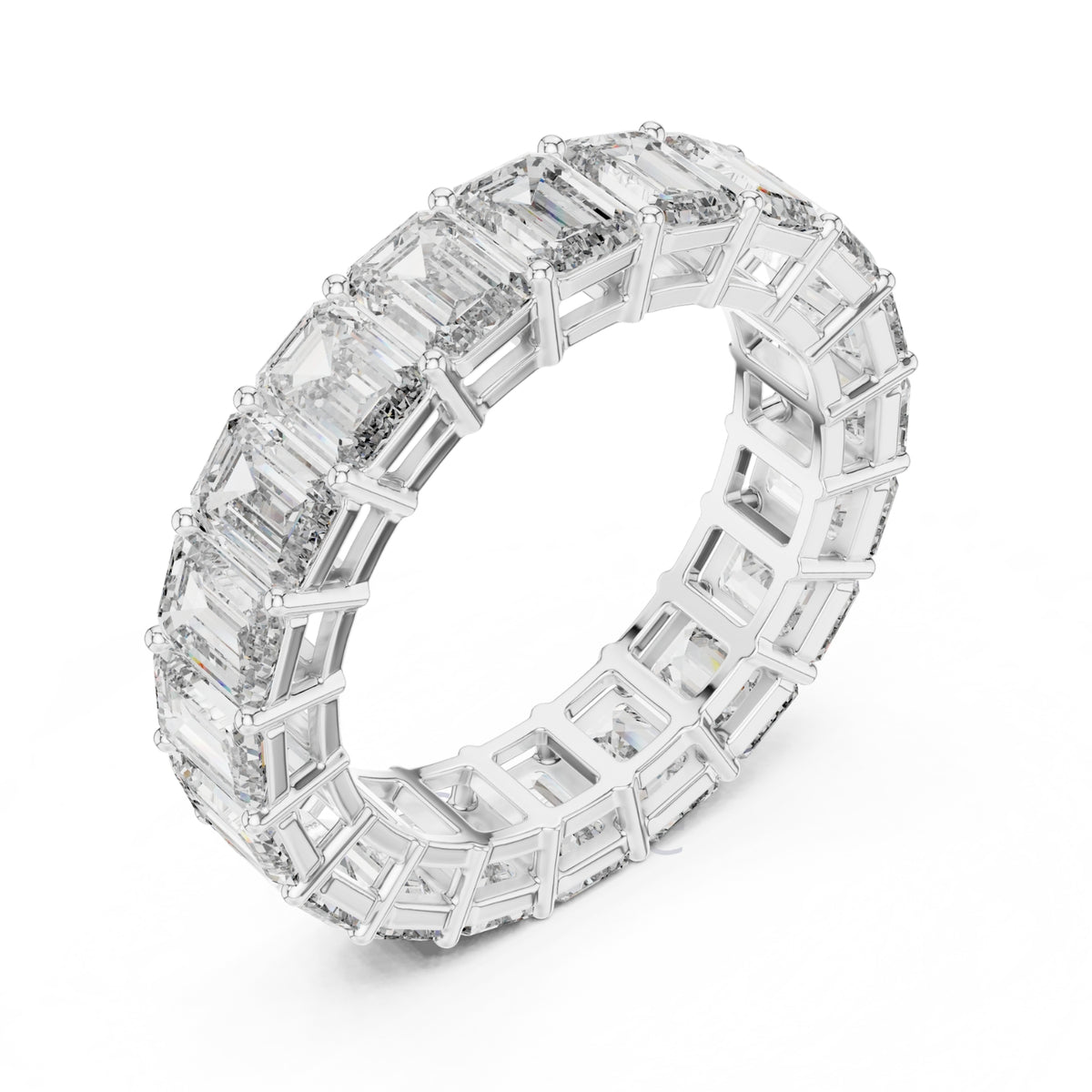 Emerald Cut Diamond Eternity Ring – Classic Full Circle Ring