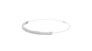 Round Brilliant Diamond Tennis Bracelet with Adjustable Chain